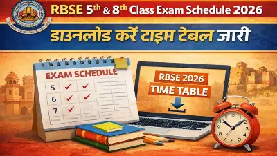 RBSE 5th & 8th Class Exam Schedule 2026 – डाउनलोड करें टाइम टेबल जारी