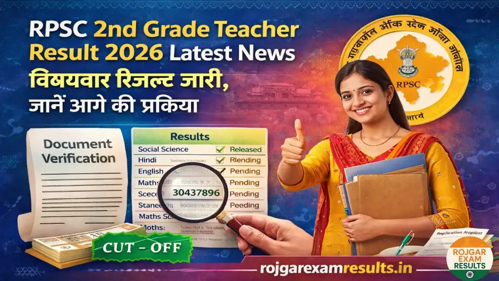 RPSC 2nd Grade Teacher Result 2026 Latest News: विषयवार रिजल्ट जारी, जानें आगे की प्रक्रिया